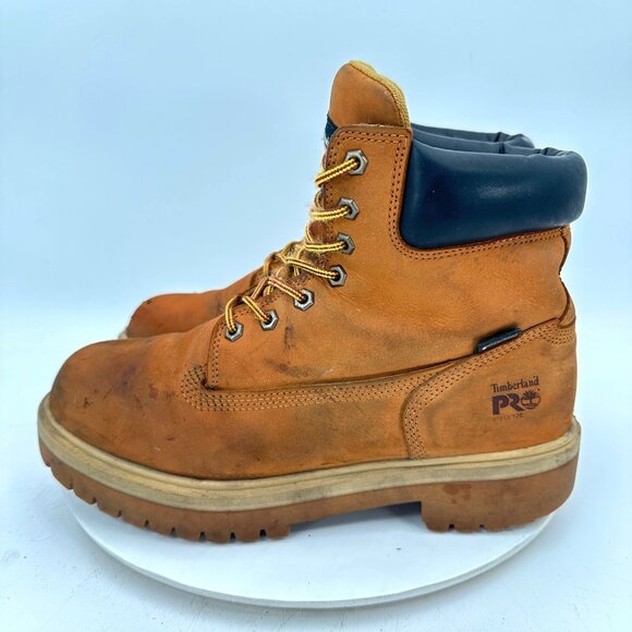 Timberland Pro 6″ Men 10.5M 65016 Brown Leather Oil Resistant Hard Toe Boot - Picture 1 of 11